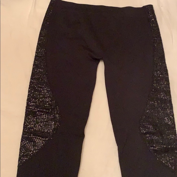 NWOT bebe black leggings with black sequins - Picture 7 of 10